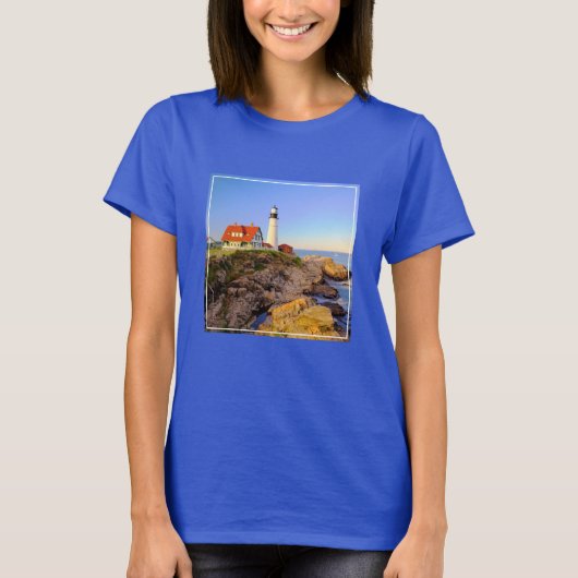 灯台 |ロックポートライトハウスメイン Tシャツ (正面)