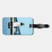 灯台，橋とボート， Newport, RI ラゲッジタグ (裏面横)