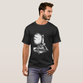 灯台 海辺の家 帆船 海 ビーチ ライト H Tシャツ (正面フル)