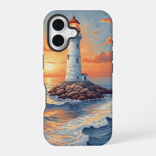 灯台 海 景色 iPhone / iPad カーケース 16ケース (裏面)