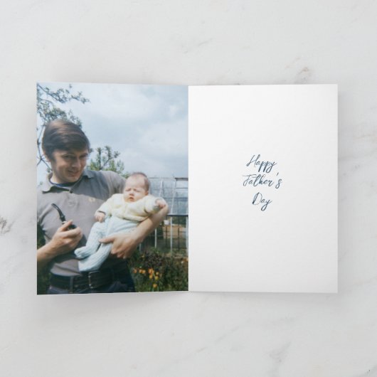 灯台 父の日のパーソナライズされたグリーティング カード (内部)