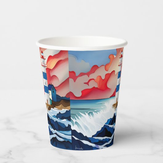 灯台 紙コップ (裏面)