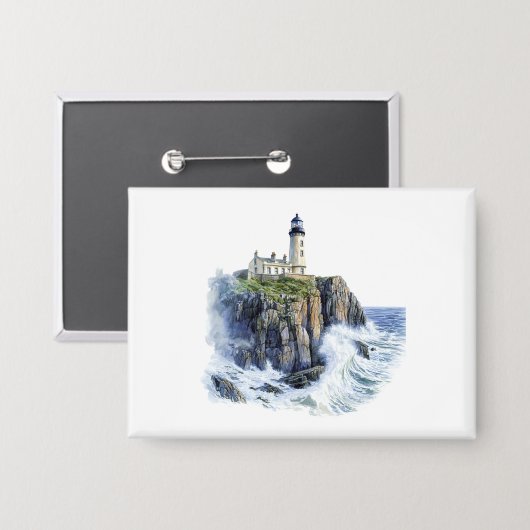 灯台 缶バッジ (正面/裏面)