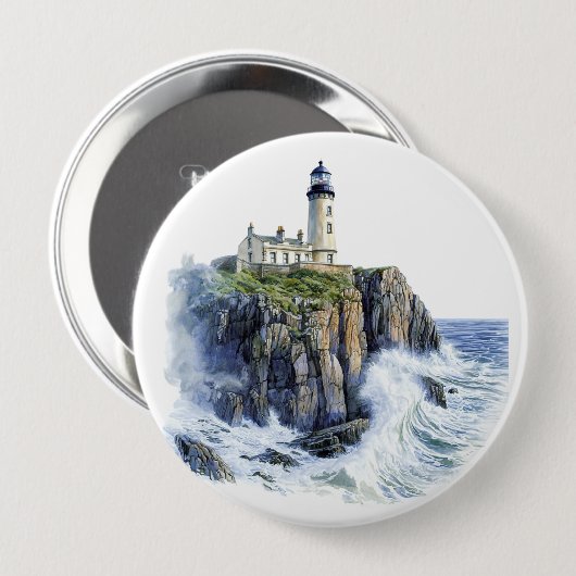 灯台 缶バッジ (正面&裏面)