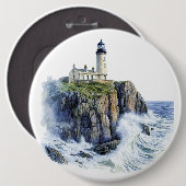 灯台 缶バッジ (正面&裏面)