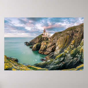 灯台 Baily Light house Dublin,アイルランド ポスター