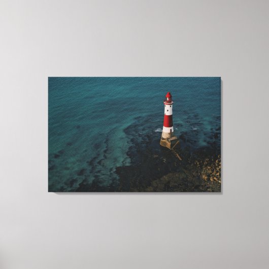灯台 Beachy Head Light house England キャンバスプリント (正面)