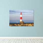 灯台 Beachy Head Light house England キャンバスプリント (インサイチュ (ウッドフロア))