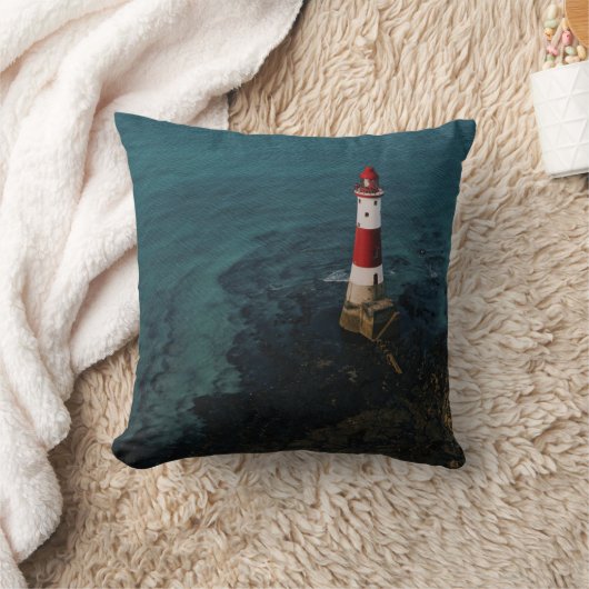 灯台 Beachy Head Light house England クッション (ブランケット)