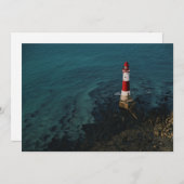 灯台 Beachy Head Light house England サンキューカード (正面/裏面)