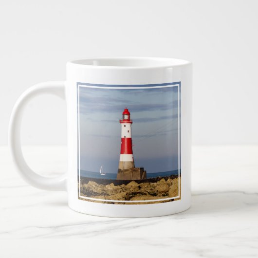 灯台 Beachy Head Light house England ジャンボコーヒーマグカップ (左)