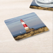 灯台 Beachy Head Light house England スクエアペーパーコースター (アングル)