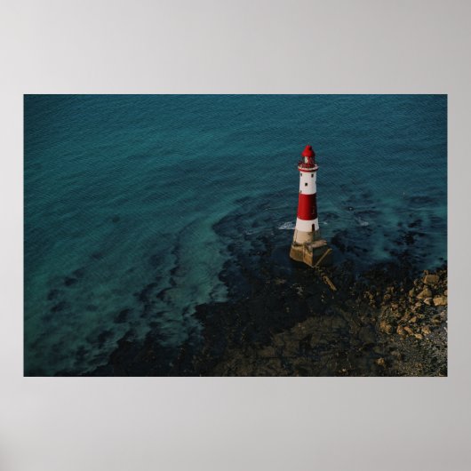 灯台 Beachy Head Light house England ポスター (正面)