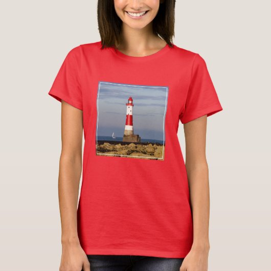 灯台 Beachy Head Light house England Tシャツ (正面)