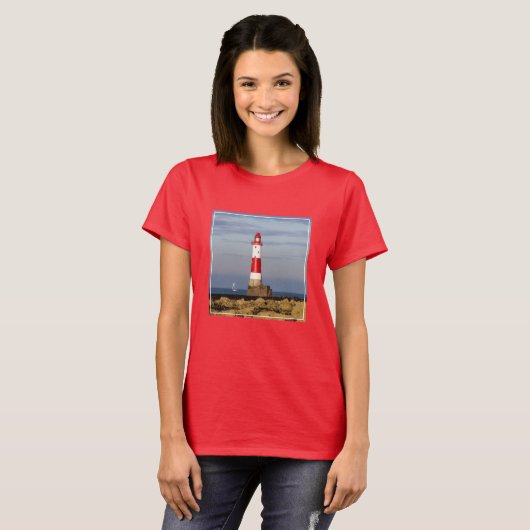 灯台 Beachy Head Light house England Tシャツ (正面フル)