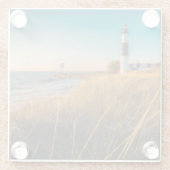 灯台 | Big Sable Light house Ludington, MI ガラスコースター (裏面)