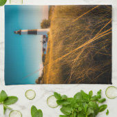 灯台 | Big Sable Light house Ludington, MI キッチンタオル (折り畳み)