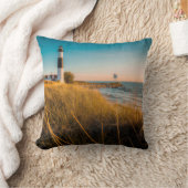 灯台 | Big Sable Light house Ludington, MI クッション (ブランケット)