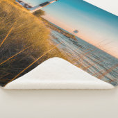 灯台 | Big Sable Light house Ludington, MI シェルパブランケット (3/4)