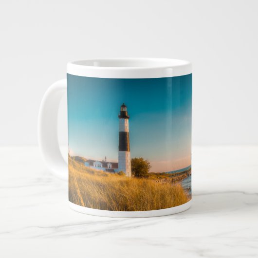 灯台 | Big Sable Light house Ludington, MI ジャンボコーヒーマグカップ (正面左)