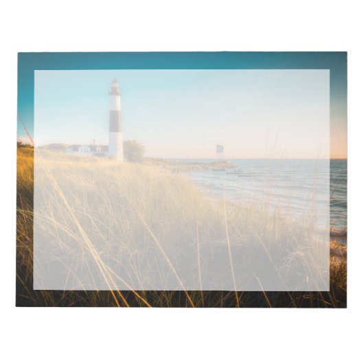 灯台 | Big Sable Light house Ludington, MI ノートパッド (正面)