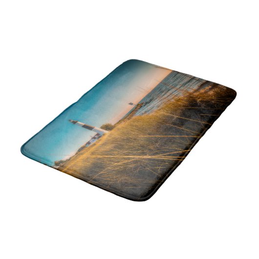 灯台 | Big Sable Light house Ludington, MI バスマット (アングル)