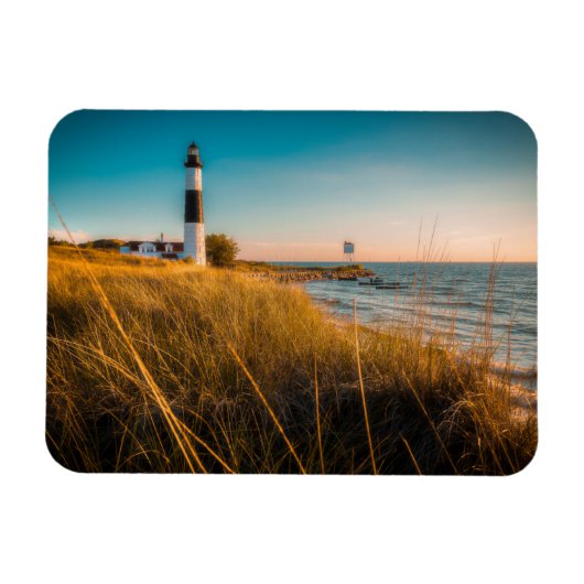 灯台 | Big Sable Light house Ludington, MI マグネット (横)