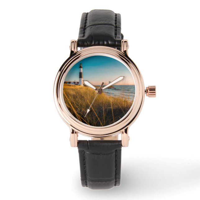 灯台 | Big Sable Light house Ludington, MI 腕時計 (正面)