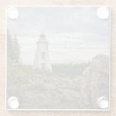 灯台 | Big Tub Harbor Tobermory Ontario ガラスコースター (裏面)