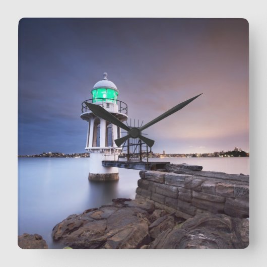 灯台 | Cremorne Point Light house Australia スクエア壁時計 (正面)