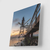 灯台 | Eversand-Oberfeueドイツ スクエア壁時計 (傾斜)