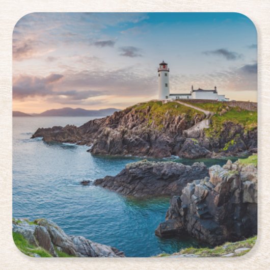 灯台 | Fanad Head Light house Ireland スクエアペーパーコースター (正面)