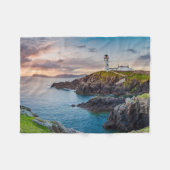 灯台 | Fanad Head Light house Ireland フリースブランケット (正面(横))