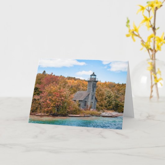 灯台 | Grand Island East Channel Light カード (黄色い花)