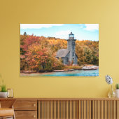 灯台 | Grand Island East Channel Light キャンバスプリント (インサイチュ (リビング))