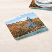 灯台 | Grand Island East Channel Light スクエアペーパーコースター (アングル)