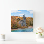 灯台 | Grand Island East Channel Light スクエア壁時計 (ホーム)