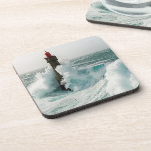 灯台 | Jument Light house Ouessant France コースター (左側)