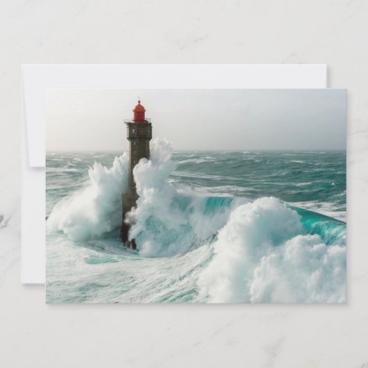 灯台 | Jument Light house Ouessant France サンキューカード (正面)