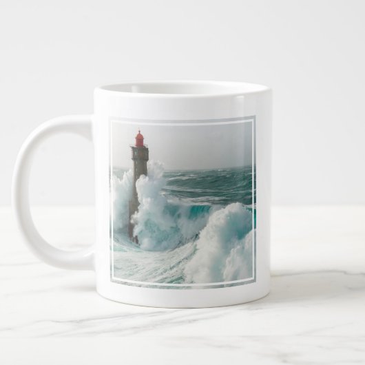 灯台 | Jument Light house Ouessant France ジャンボコーヒーマグカップ (左)