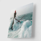 灯台 | Jument Light house Ouessant France スクエア壁時計 (傾斜)