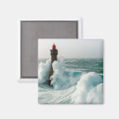 灯台 | Jument Light house Ouessant France マグネット (正面/裏面)