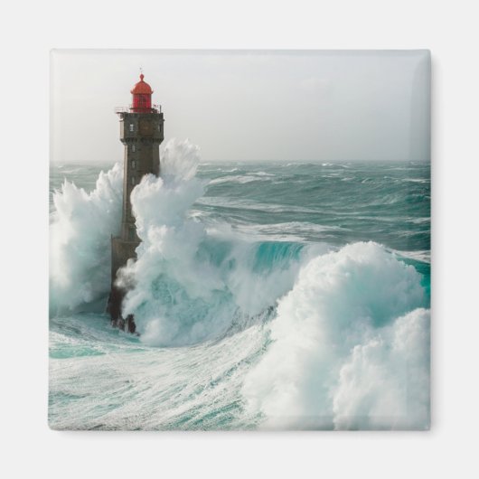 灯台 | Jument Light house Ouessant France マグネット (正面)