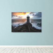 灯台 | Le Conquet Kermorvan Light house キャンバスプリント (インサイチュ (ウッドフロア))