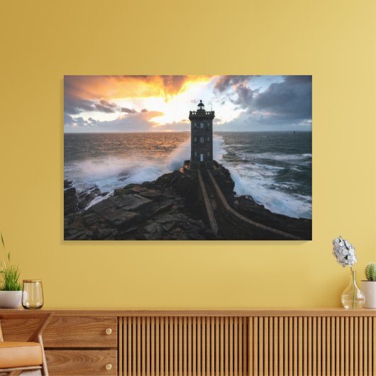 灯台 | Le Conquet Kermorvan Light house キャンバスプリント (インサイチュ (リビング))