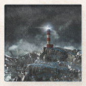 灯台 | Light house in the Storm ガラスコースター (正面)