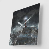 灯台 | Light house in the Storm スクエア壁時計 (傾斜)