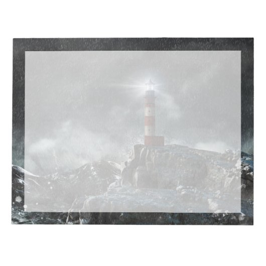 灯台 | Light house in the Storm ノートパッド (正面)
