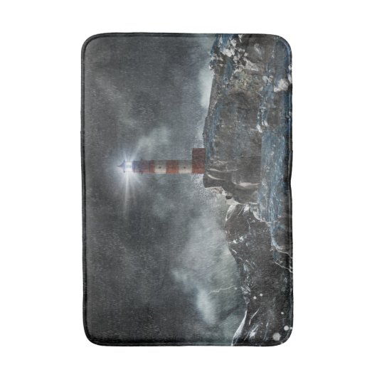 灯台 | Light house in the Storm バスマット (正面縦)