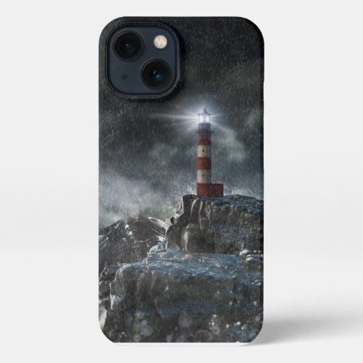 灯台 | Light house in the Storm iPhoneケース (裏面)